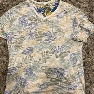 Abercrombie V neck Hawaiian casual shirt, mixed colors, large